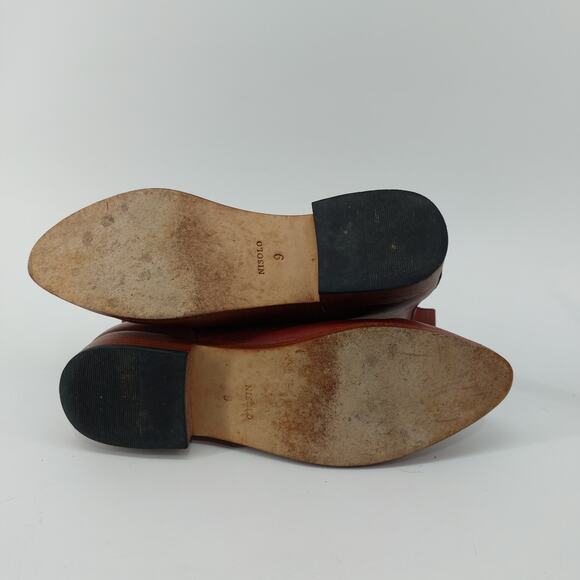 Nisolo Women's Booties Size 9 Leather Burgundy Brown Chelsea - Picture 5 of 13